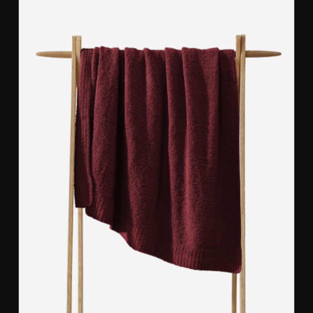 NEW Anthropologie Sunday Citizen Snug Lap Throw Shade Cherry Lacquer